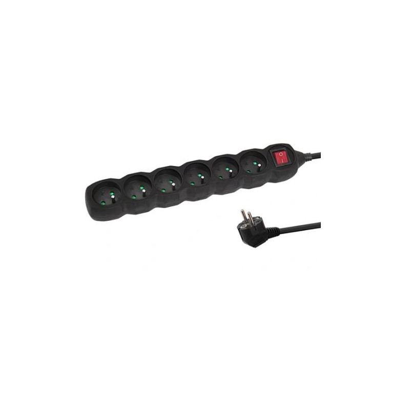 multipresa tipo e esperanza elk219k 6gn/5m nero [elk219k]