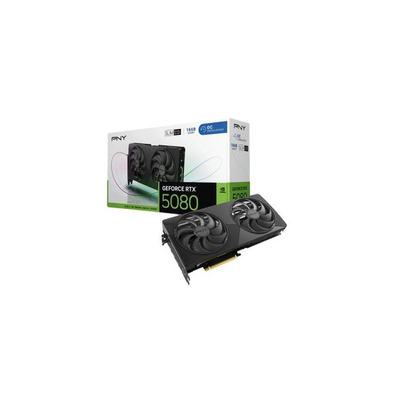 scheda video nvidia pny geforce rtx 5080 16gb gddr7 256bit nero [kgpnyn508s16doc]