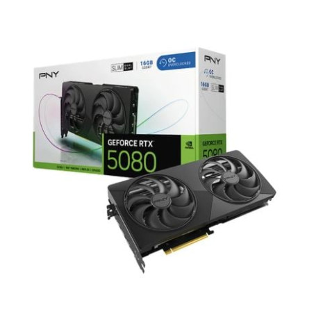 scheda video nvidia pny geforce rtx 5080 16gb gddr7 256bit nero [kgpnyn508s16doc]