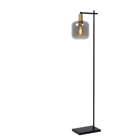lampada da terra lucide joanet 40w e27 ip20 vetro fume-ottone