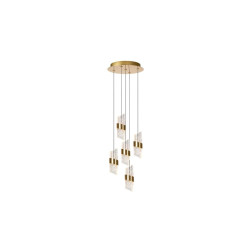 lampada a sospensione lucide kligande 5x8w 520lm 2700k ip20 oro opaco-ottone