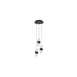 lampada a sospensione lucide kligande 3x8w 600lm 2700k ip20 nero