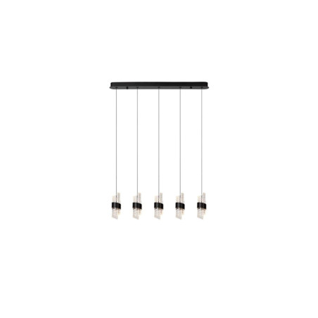 lampada a sospensione lucide kligande 5x7.8w 620lm 2700k ip20 nero