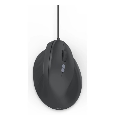 mouse hama ergon ecm-500r wired usb 1800dpi 7 tasti nero [00173086]