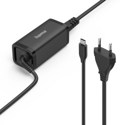 alimentatore hama 00200022 per notebook usb-c 45w nero [00200022]