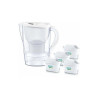 caraffa filtrante brita marella 2.4l + 4 cartucce maxtra pro pp bianco