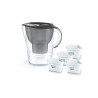 caraffa filtrante brita marella 2.4l + 4 cartucce maxtrapro pp grafite