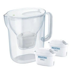 caraffa filtrante brita style essential 2.4l + 2 cartucce maxtrapro