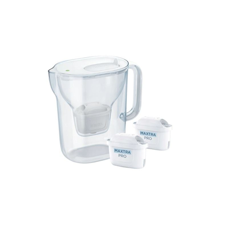 caraffa filtrante brita style essential 2.4l + 2 cartucce maxtrapro
