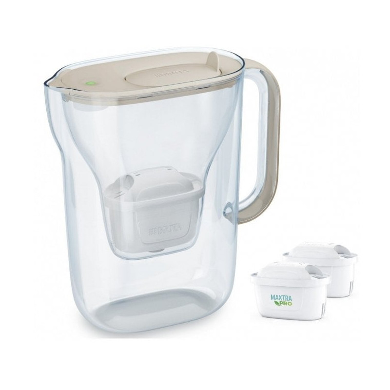 caraffa filtrante brita style essential 2.4l + 2 cartucce maxtrapro