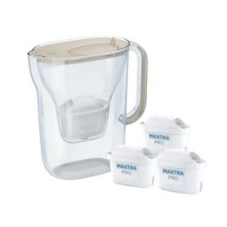 caraffa filtrante brita style essential + 3 cartucce maxtrapro pp