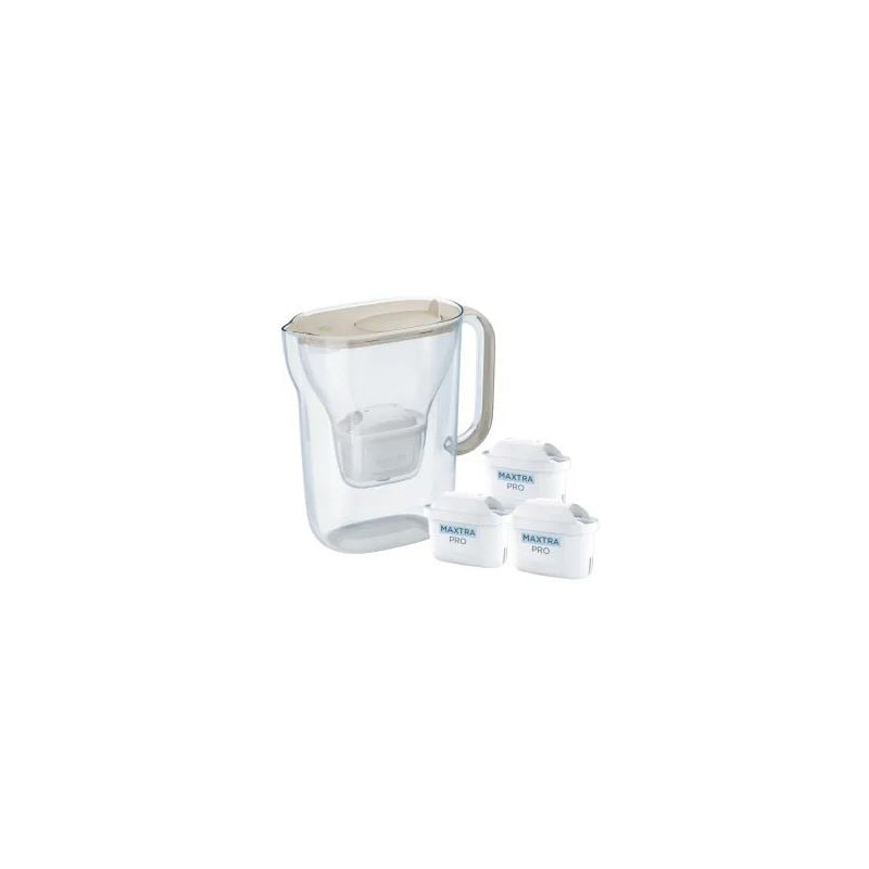 caraffa filtrante brita style essential + 3 cartucce maxtrapro pp