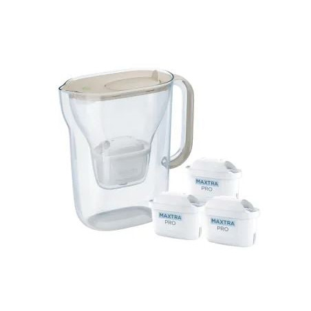 caraffa filtrante brita style essential + 3 cartucce maxtrapro pp