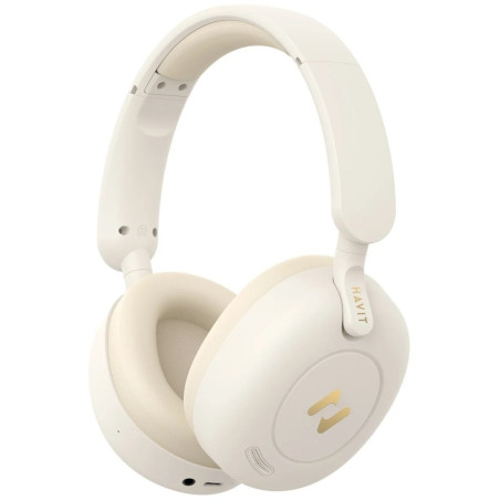 cuffia havit h655bt pro wireless bluetooth 3.5mm con microfono beige