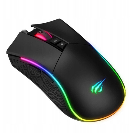 mouse havit ms1001s v2 gaming wired usb ottico 1600dpi 7 tasti grigio-nero