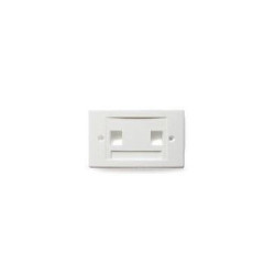 placca per 2 mini-com bianca panduit [cfph2iw]