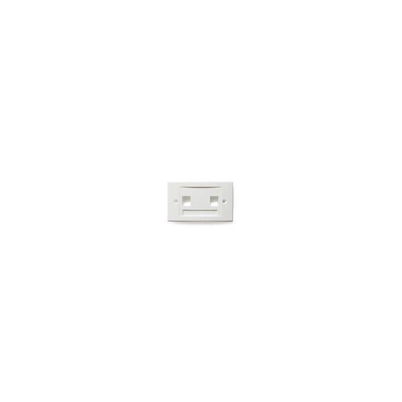 placca per 2 mini-com bianca panduit [cfph2iw]