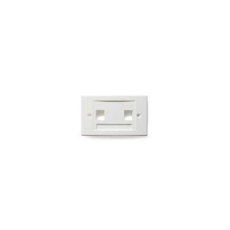 placca per 2 mini-com bianca panduit [cfph2iw]