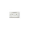placca per 2 mini-com bianca panduit [cfph2iw]