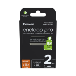 batterie ricaricabili eneloop pro bk-3hcde/2be nimh 1.2v 2500mah
