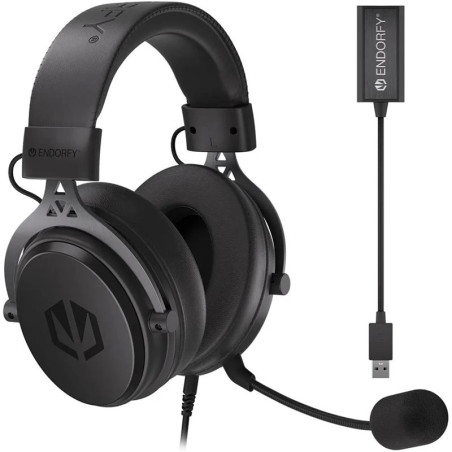 cuffie da gioco endorfy viro con microfono cablato 2.9m nero [ey1a001]