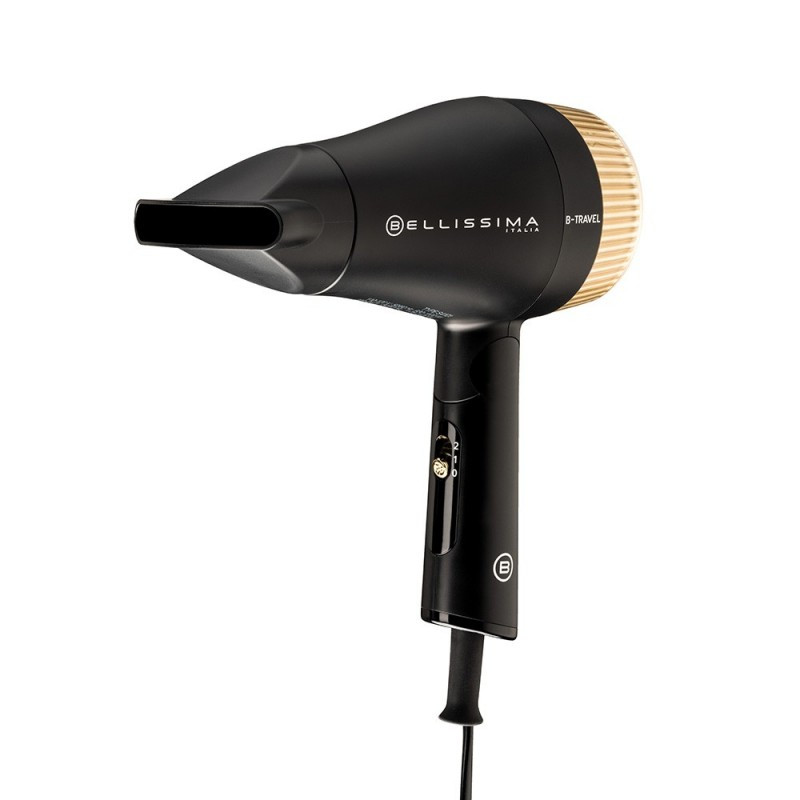 asciugacapelli imetec bellissima b-travel 1400w nero/oro [11872]