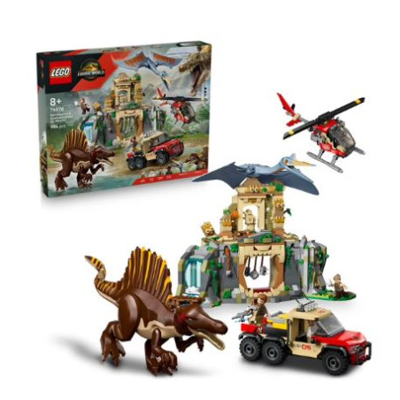 gioco da costruzione lego jurassic world missione aerea di spinosaurus/quetzalcoatlus