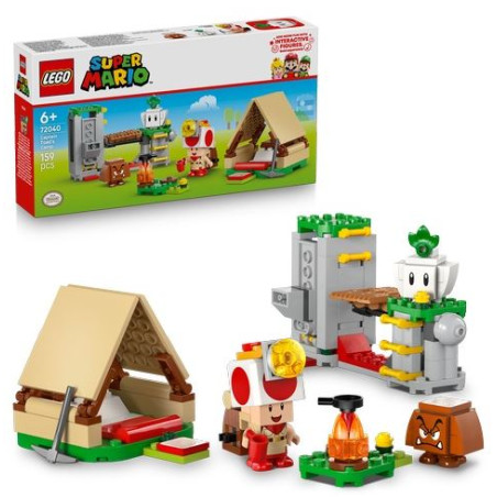 gioco da costruzione lego super mario accampamento del capitano rospo