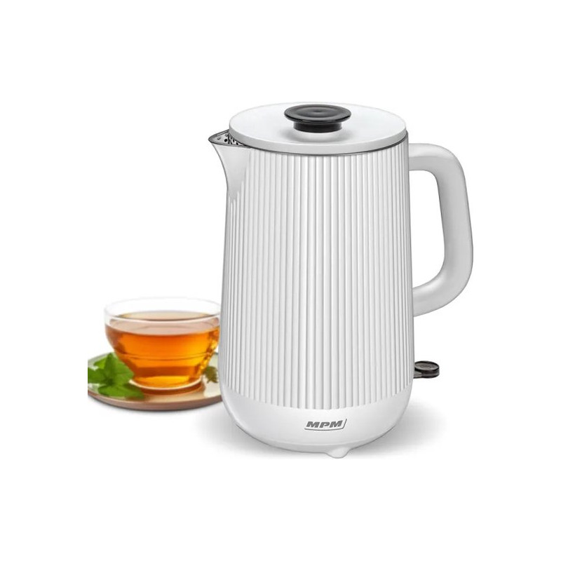 bollitore elettrico mpm mcz-115 senza fili 1.5l 1800w bianco