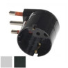 Adattatore presa rosi schuko 16a 2p+t nero 90^
