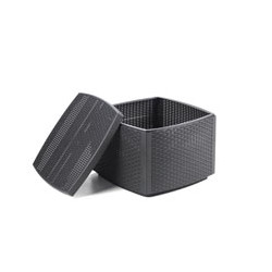 Tavolino contenitore progarden rattan naxos antracite