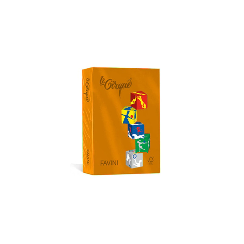 Carta in risma colorata favini 500 fogli a4 80gr lecirque arancio