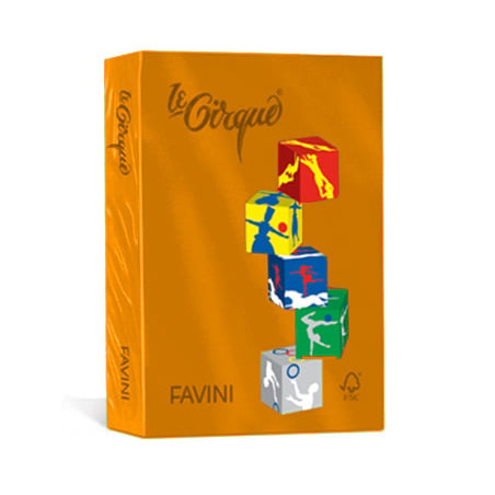 Carta in risma colorata favini 500 fogli a4 80gr lecirque arancio