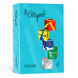 Carta in risma colorata favini 500 fogli a4 80gr lecirque azzurro