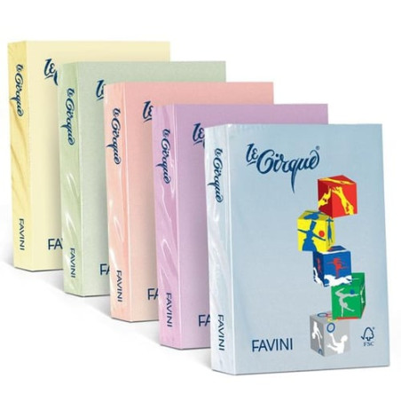 Carta in risma colorata favini 500 fogli a4 80gr lecirque camoscio