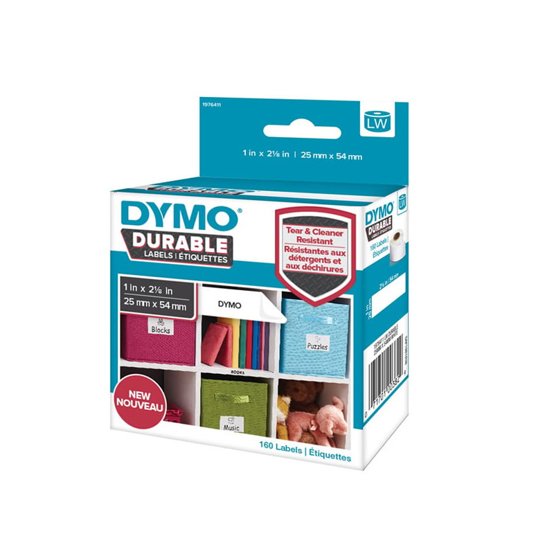 etichette dymo durable labels 25mm x 54mm bianco 1x 160 pcs. [1976411]
