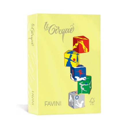 Carta in risma colorata favini 500 fogli a4 80gr lecirque giallo