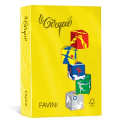 Carta in risma colorata favini 500 fogli a4 80gr lecirque giallo