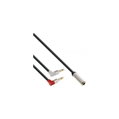 Cavo audio inline slim mobile adattatore aereo 2x jack 3,5mm maschio