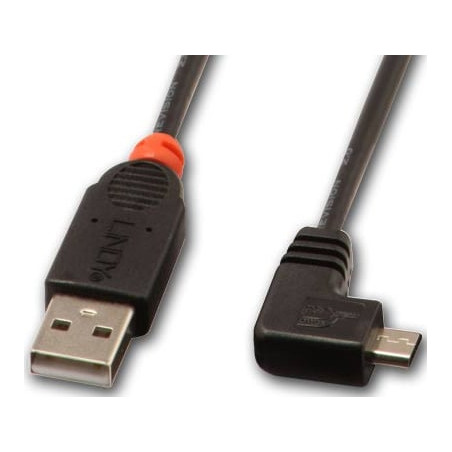 Cavo usb lindy usb 2.0 typ a/micro-b 90gradi 2m mini-b [31977]