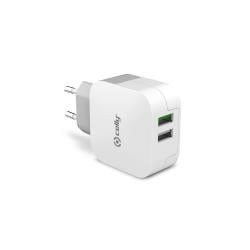 Alimentatore usb da rete celly travel charger turbo 2 3.4a [tc2usbturbo]