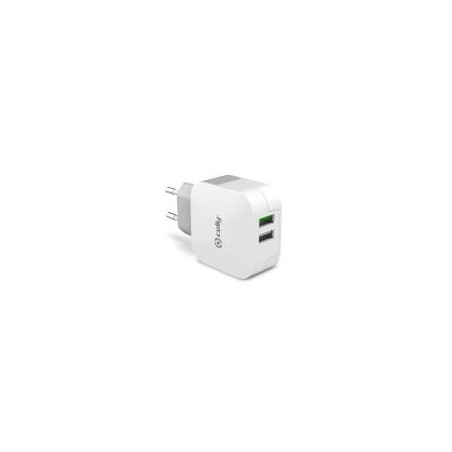 Alimentatore usb da rete celly travel charger turbo 2 3.4a [tc2usbturbo]