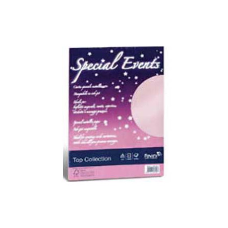 Carta metallizzata favini 20 fogli a4 120gr special events argento