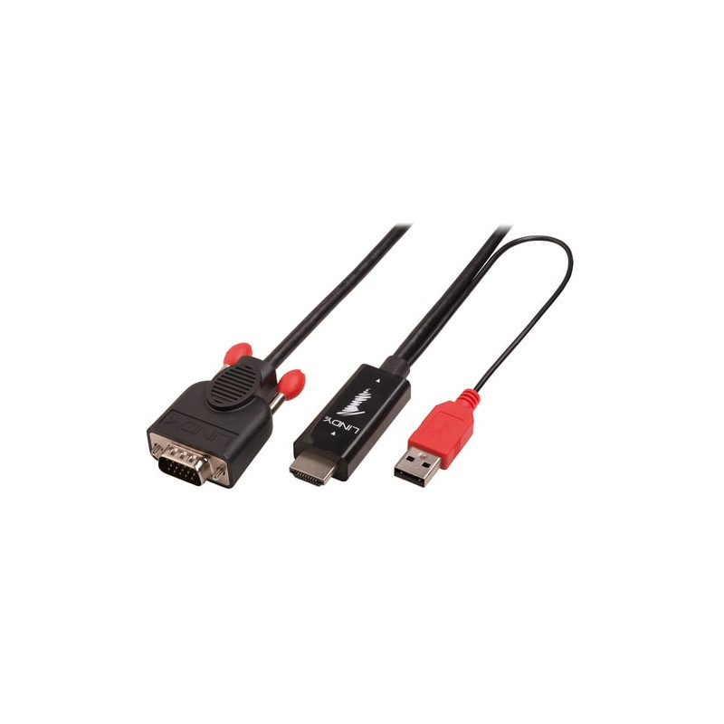 Cavo hdmi lindy su vga 2m [41456]