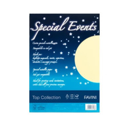 Carta metallizzata favini 20 fogli a4 120gr special events crema