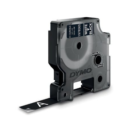 Nastro di stampa dymo d1 12mmx3m bianco su nero [1978365]