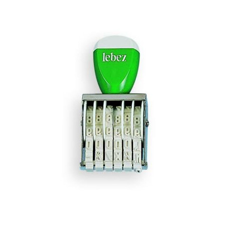 Timbro datario lebez 0178 4mm verde/bianco [0178]