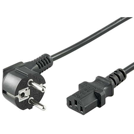 Cavo alimentazione manhattan c13 f a schuko angolato 1m nero