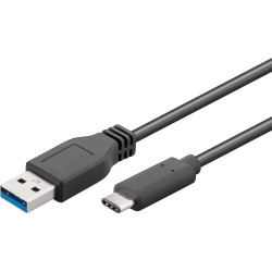 Cavo usb goobay usb 3.0 a maschio usb-c maschio 0,15m nero