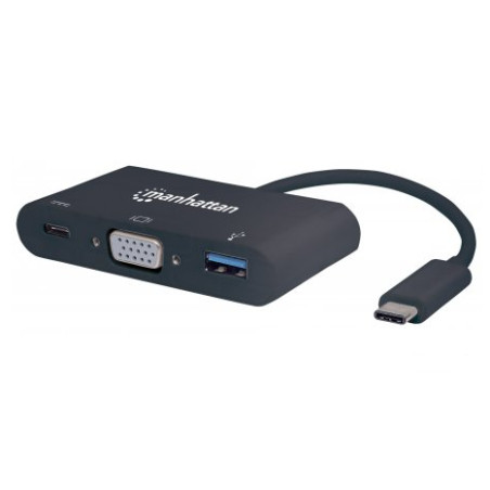 Convertitore usb manhattan usb-c a vga, usb, usb-c
